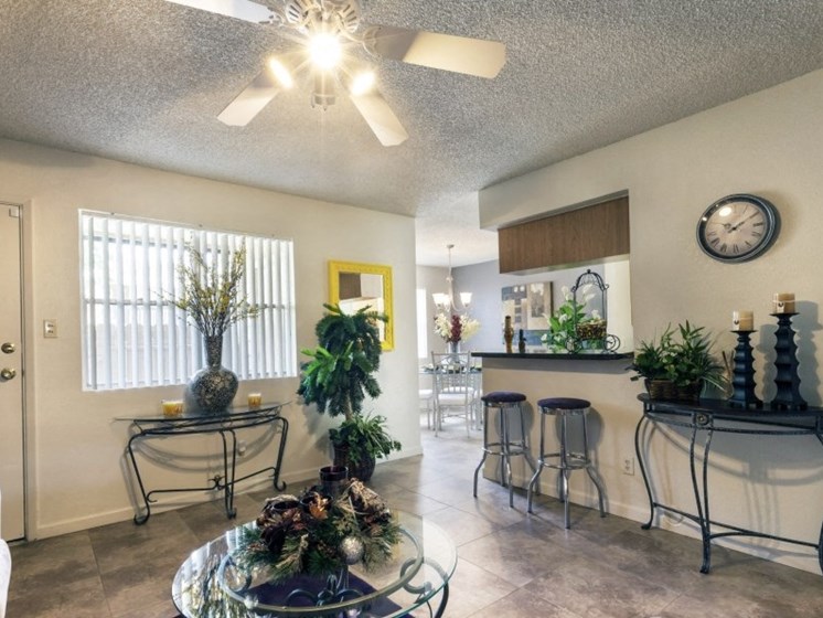 Living Room (Non-Renovated Apartment) at Presidio North Apartments in Phoenix, AZ